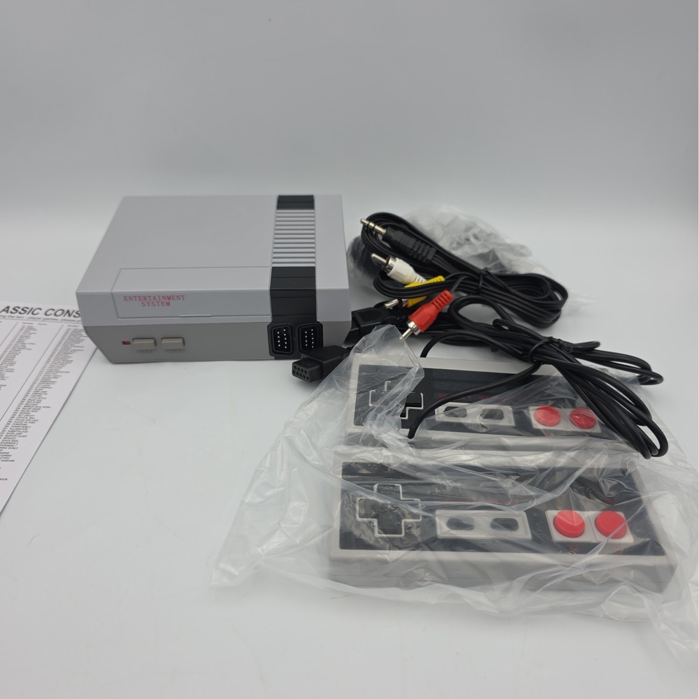 Mini NES Style Retro Game Console Built-In Games 2 Controllers AV Cable